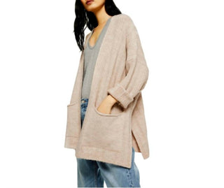 Topshop - Cardigan de malha oversized com abertura frontal