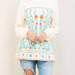 Entro - Floral Embroidered Tunic Blouse