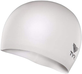 Boné de corrida júnior de silicone unissex TYR, pacote com 7, branco, azul, tamanho regular