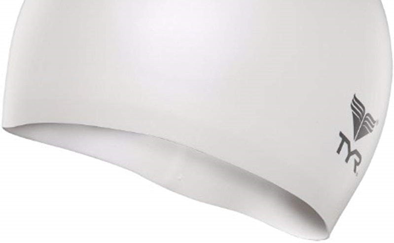 Boné de corrida júnior de silicone unissex TYR, pacote com 7, branco, azul, tamanho regular
