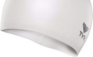 Boné de corrida júnior de silicone unissex TYR, pacote com 7, branco, azul, tamanho regular