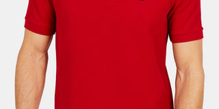 Camisa polo masculina Nautica, feita de forma sustentável, vermelha, tamanho pequeno