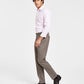 Terno xadrez slim fit masculino Bar III, calças separadas, marrom