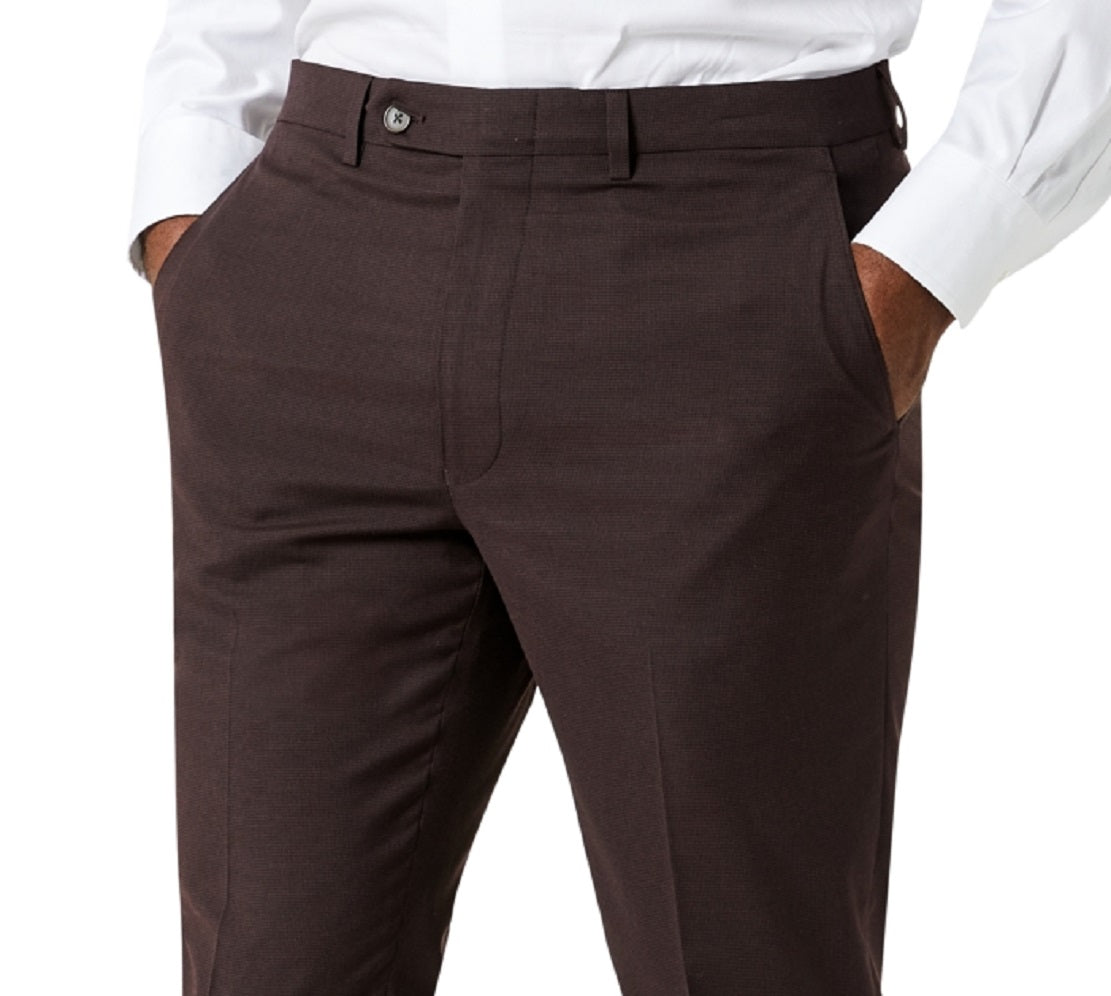 Calça social masculina Calvin Klein xadrez skinny fit marrom tamanho 34x34