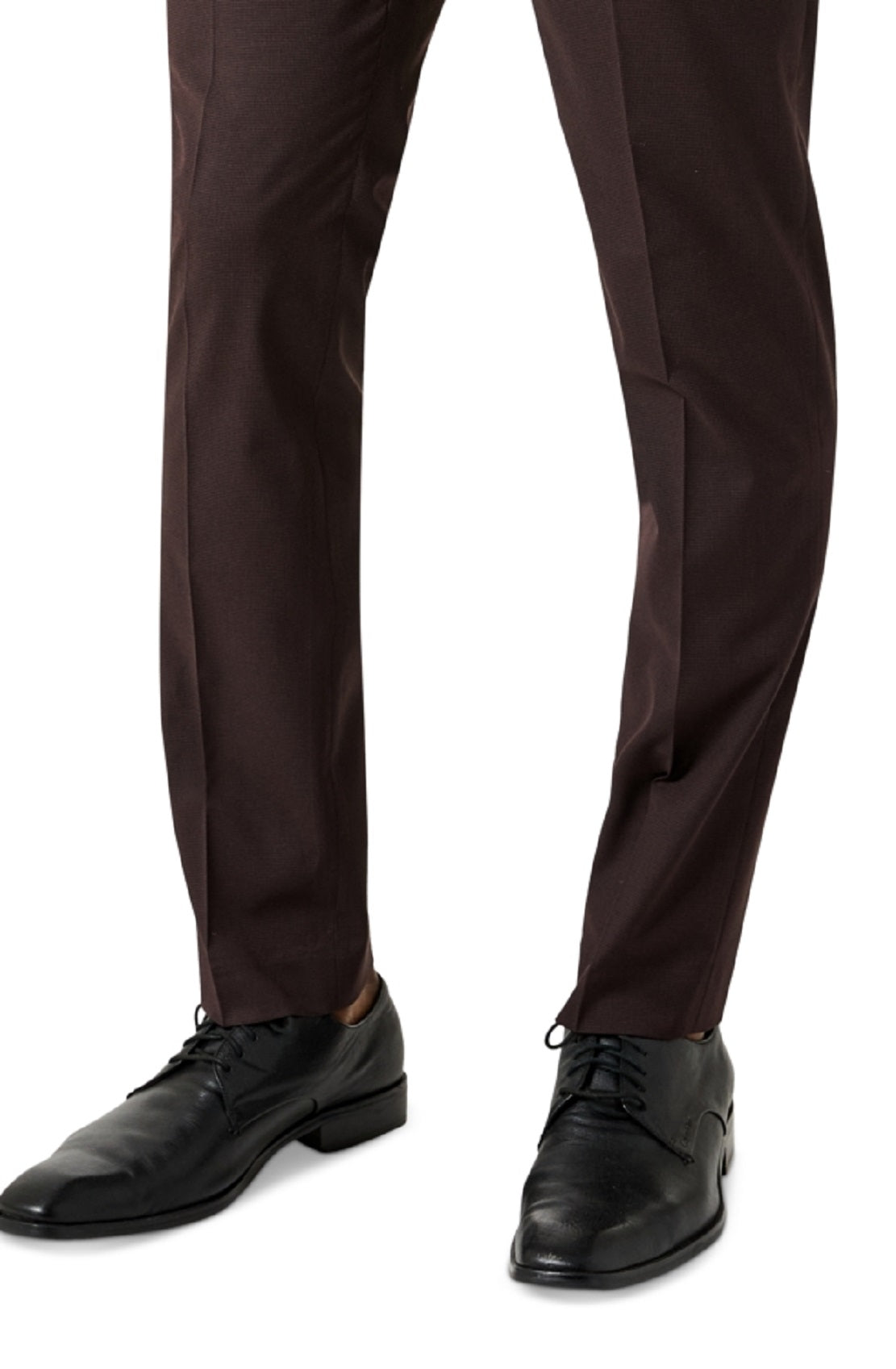 Calça social masculina Calvin Klein xadrez skinny fit marrom tamanho 34x34