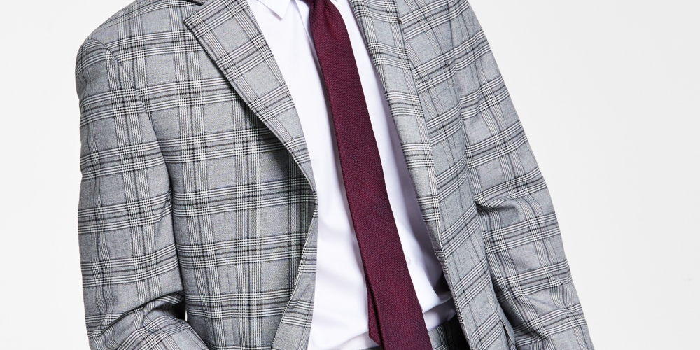 Paletó masculino Alfani Slim Fit com estampa preta e branca, tamanho 42R