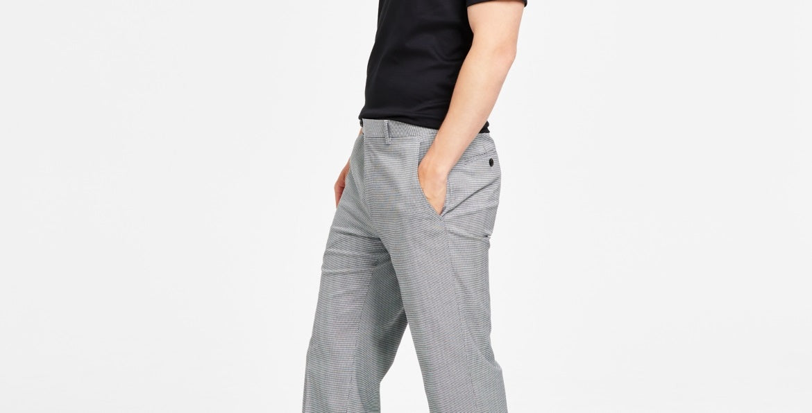 Alfani Masculino Slim Fit Padrão Terno Calça Separada Cinza Tamanho 36X32