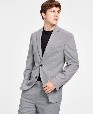 Paletó masculino Alfani Slim Fit com estampa cinza