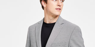 Paletó masculino Alfani Slim Fit com estampa cinza
