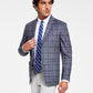 Blazer masculino de malha cinza slim fit Bar III, tamanho 38