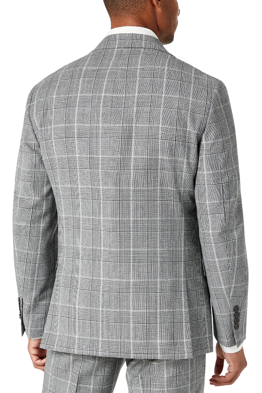 Jaqueta xadrez slim fit masculina Tallia cinza tamanho 38