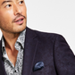 Blazer masculino Alfani Slim-Fit Jacquard Azul Tamanho 36