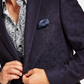 Blazer masculino Alfani Slim-Fit Jacquard Azul Tamanho 36