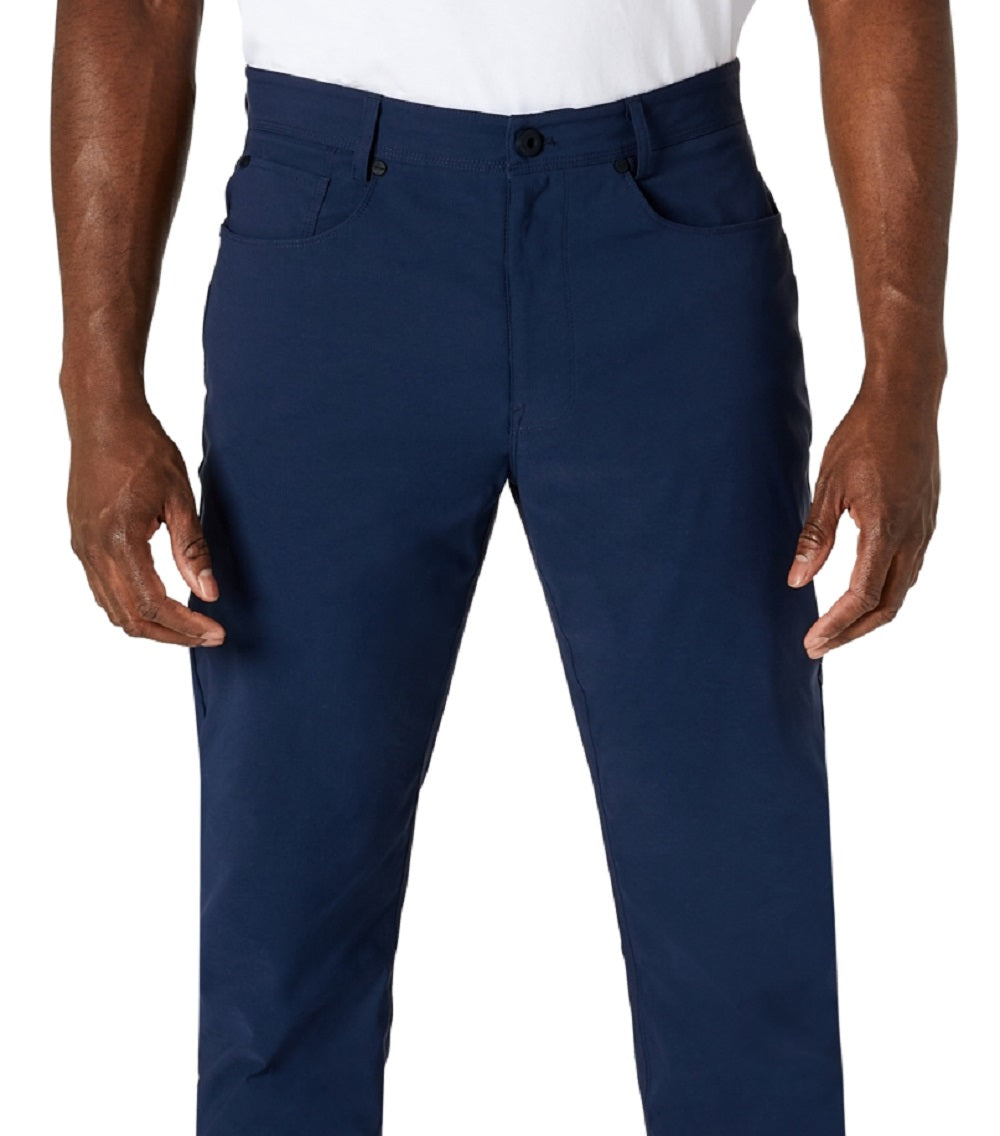 Calça Kenneth Cole Masculina Slim Fit com 5 Bolsos Tech Azul Tamanho 33X32