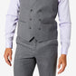 Colete de lã masculino Tayion Collection Classic Fit, cinza, tamanho médio