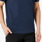 Polo masculino Kenneth Cole Performance Button Azul Tamanho X-G