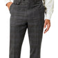 Calça de terno masculina de lã Tayion Collection Classic Fit, cinza, tamanho 33x32