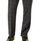 Calça de terno masculina de lã Tayion Collection Classic Fit, cinza, tamanho 33x32