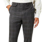 Calça de terno masculina de lã Tayion Collection Classic Fit, cinza, tamanho 40x30
