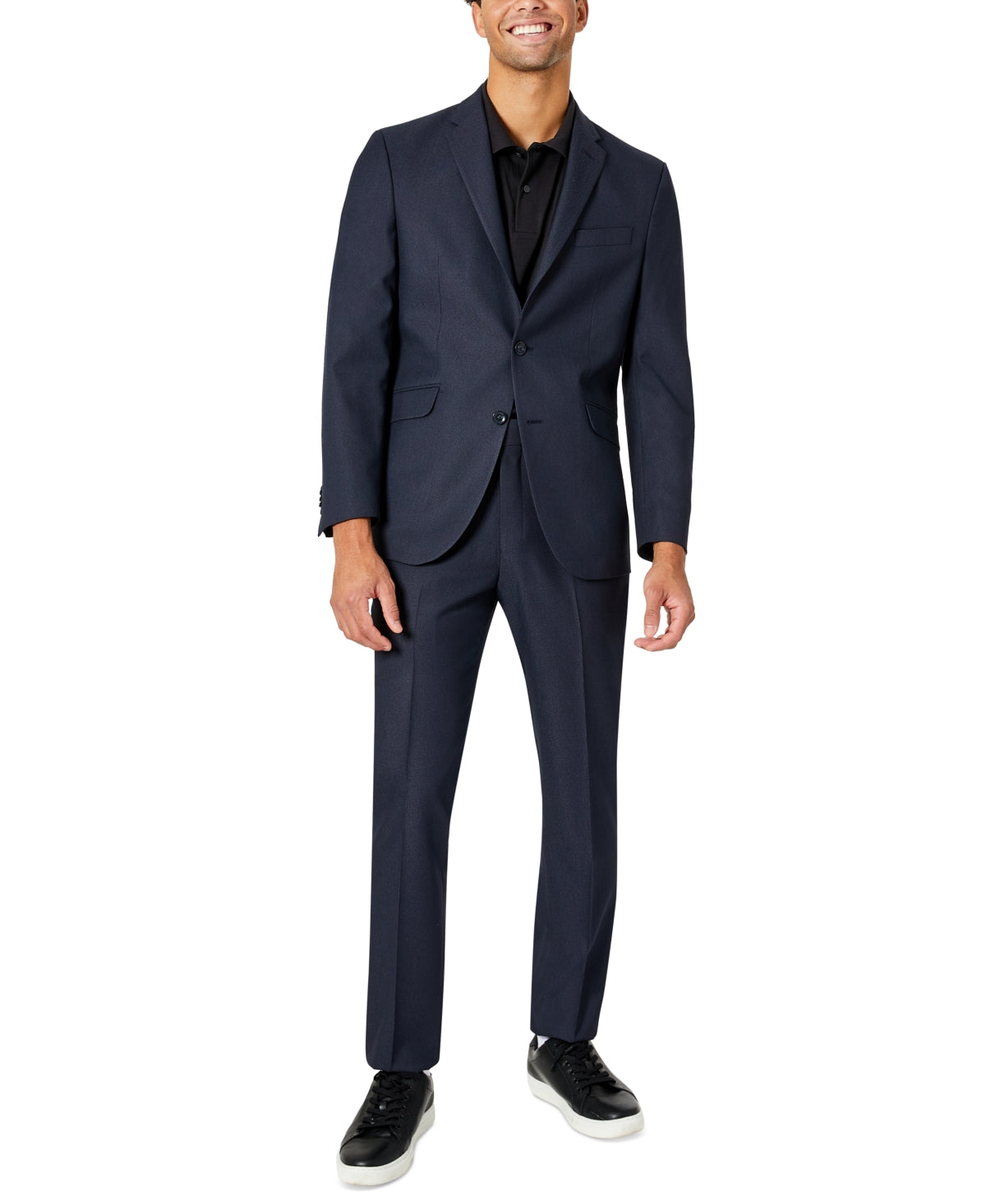 Terno masculino Kenneth Cole Reaction Slim Fit Ready Flex Stretch Azul Tamanho 36