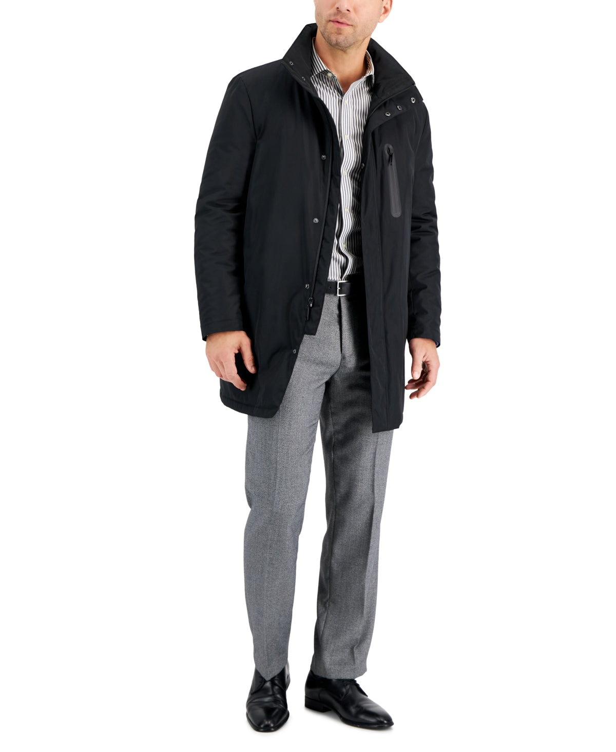 Calvin Klein Slim Fit Extreme Raincoat Masculino Preto Tamanho 40