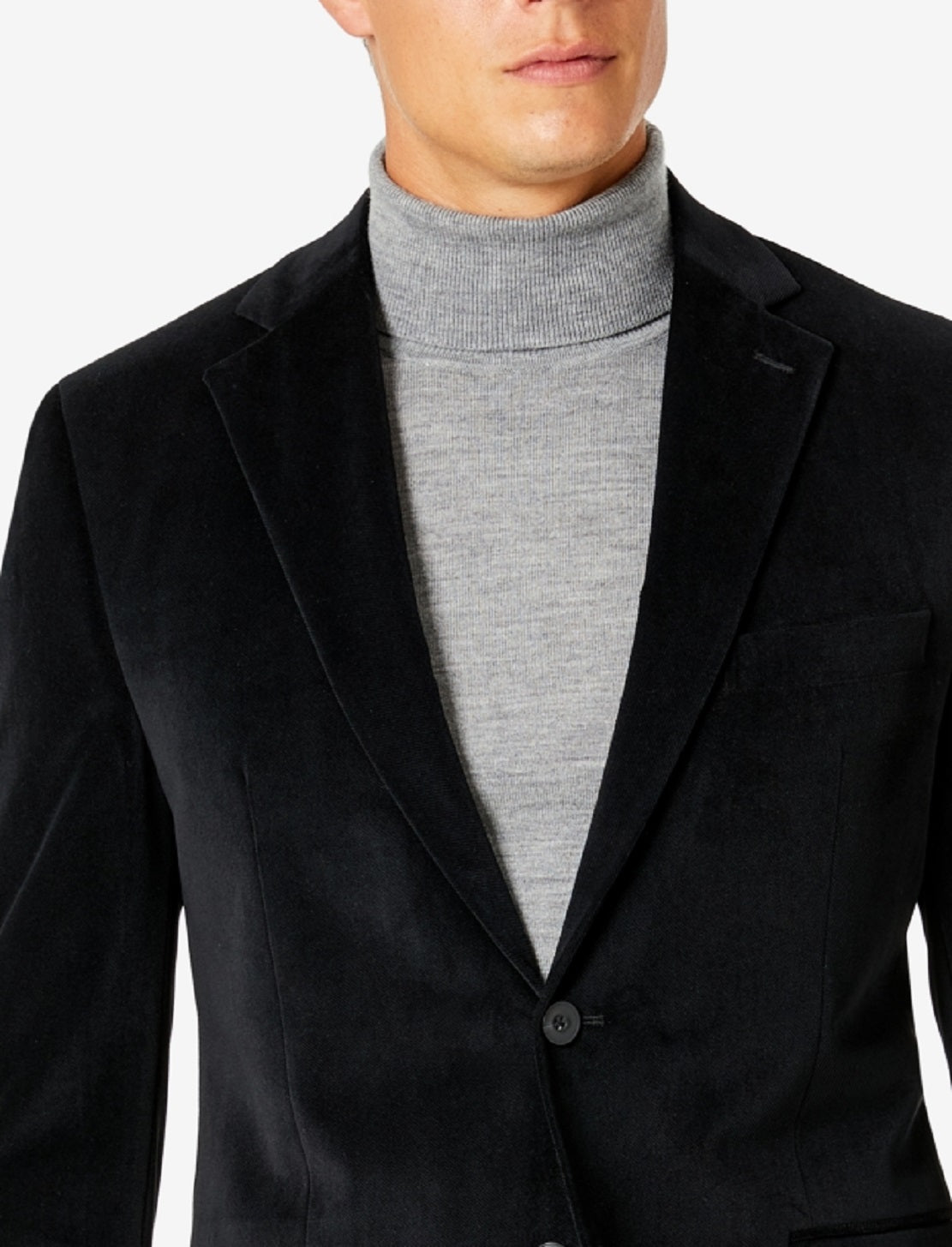 Blazer de veludo Michael Kors masculino, corte moderno, preto, tamanho 38