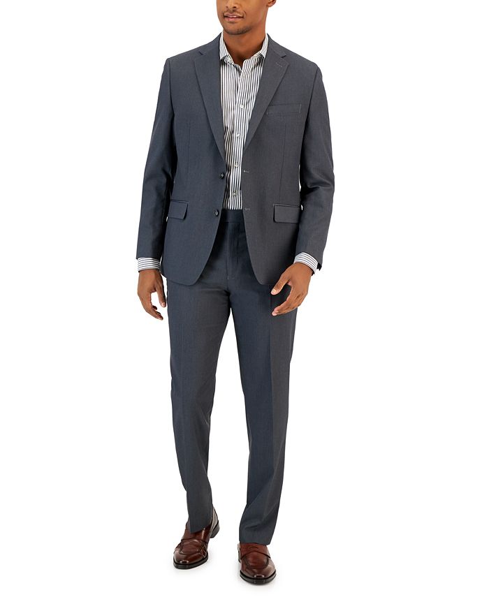 Ternos masculinos Van Heusen Flex Plain Slim Fit cinza tamanho 42