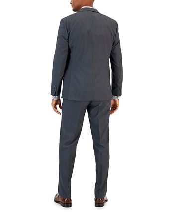 Ternos masculinos Van Heusen Flex Plain Slim Fit cinza tamanho 42