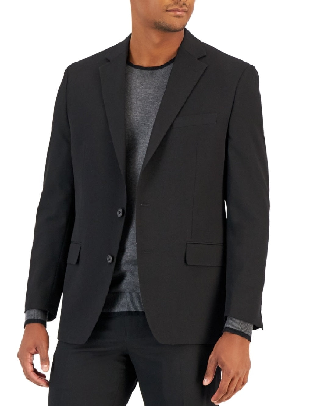 Terno masculino Van Heusen Flex Plain Slim Fit, preto, tamanho 36