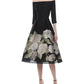 Frascara - Off Shoulder Jacquard Midi Dress