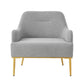 Modern Elegance Accent Chair With Curved Backrest