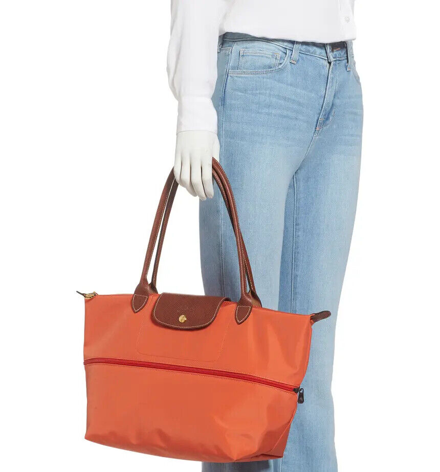 Longchamp Le Pliage Bolsa Expansível Laranja