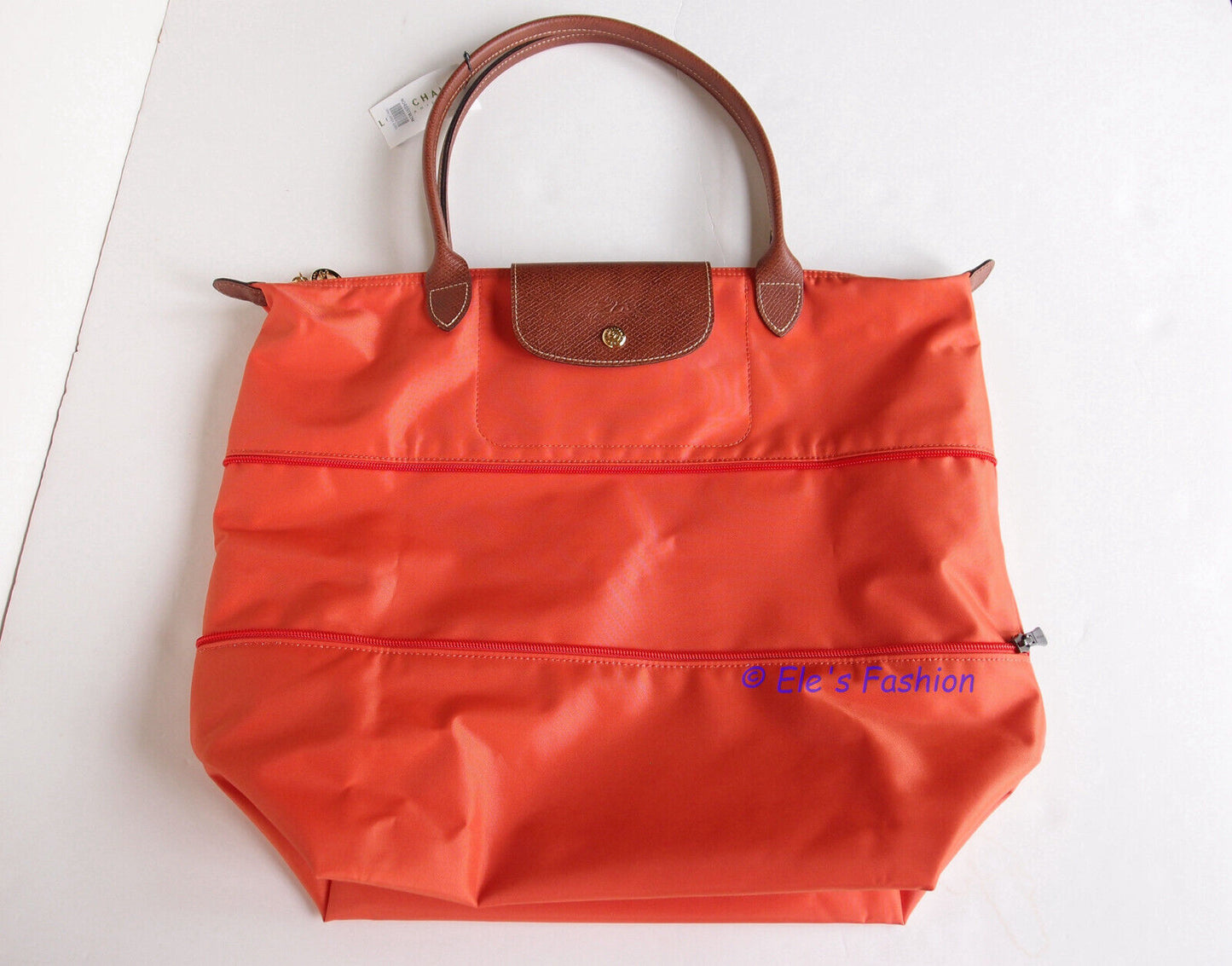 Longchamp Le Pliage Bolsa Expansível Laranja