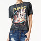 Camiseta Bravado Junior's Cotton Tupac Boyfriend Preta Tamanho 50X45