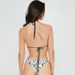 Gigizara - Tusk Triangle Bikini Top Kaleidoscope Pattern & Gold Detail