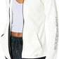 Moletom com capuz New Balance Core Fleece feminino com zíper completo Sea Salt, tamanho pequeno