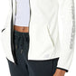 New Balance Moletom com capuz feminino Core Fleece com zíper completo Sea Salt tamanho XS
