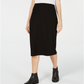 Saia de malha fina feminina Eileen Fisher, preta, tamanho médio