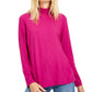Blusa feminina Eileen Fisher lisa manga comprida rosa tamanho extragrande