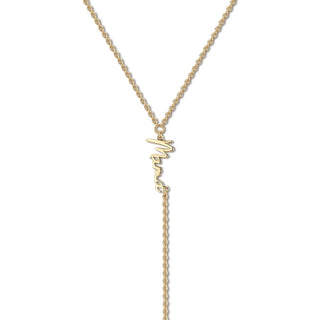 Eklexic - Colar Lariat Mama Script Feminino Delicado