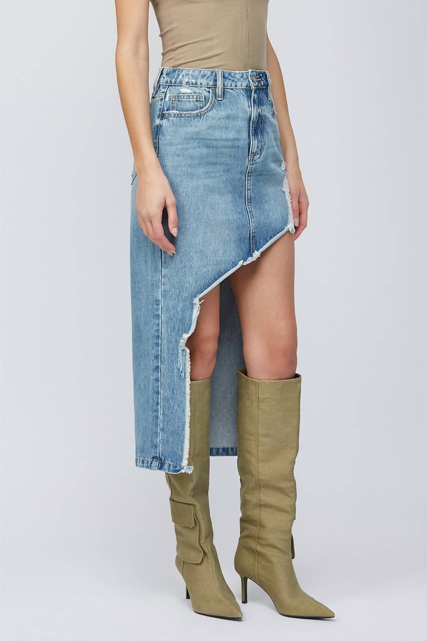 Hidden - Jagger Distressed Maxi Skirt