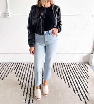 Pistola - Calça Jeans Reta de Cintura Alta Lorelei