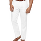 Calça casual reta frontal lisa masculina Tasso Elba, branca, tamanho 36x30