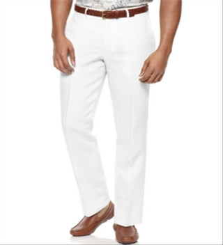 Calça casual reta frontal lisa masculina Tasso Elba, branca, tamanho 36x30