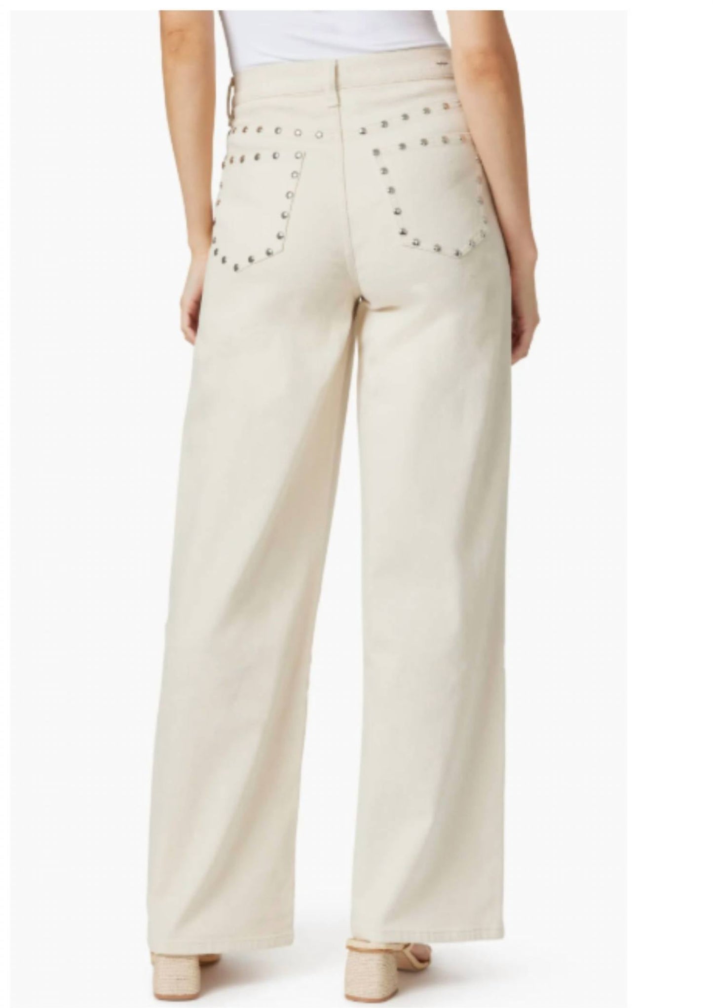 Habitual - Studded High Waist Wide Leg Jeans
