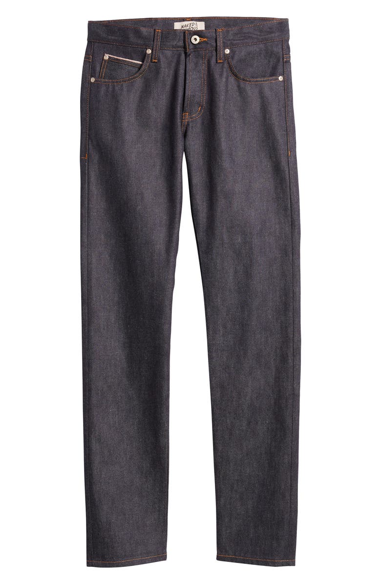 Calça jeans skinny Super Guy da Naked &amp; Famous, estampa de quimono Asanoha, orla, tamanho 31