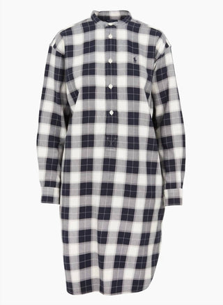 Polo Ralph Lauren - Vestido-camisa midi xadrez de algodão e sarja