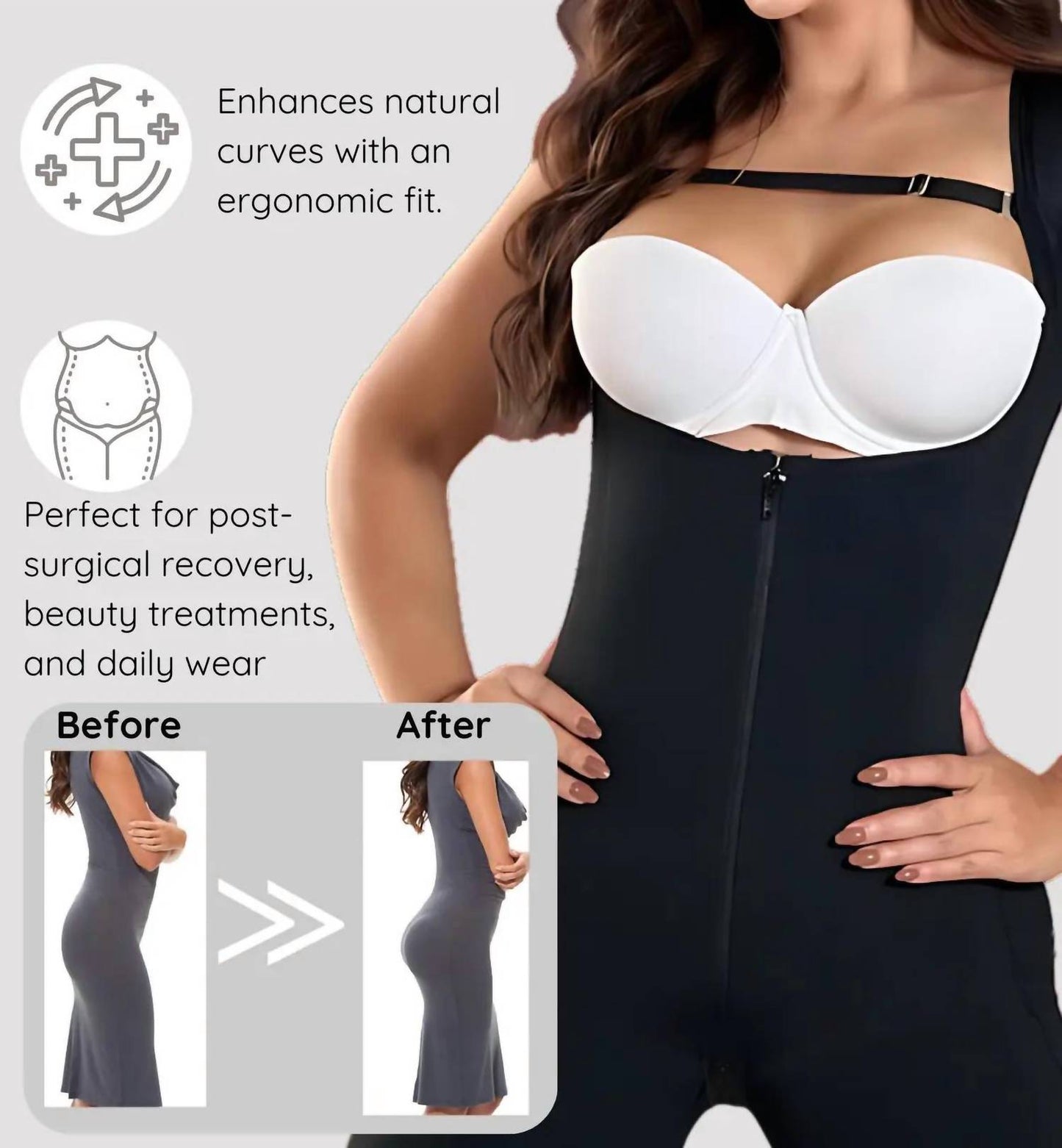 Siluets - Bodysuit Slimming Shaper With Latex – Full Body Control & Everyday Comfort