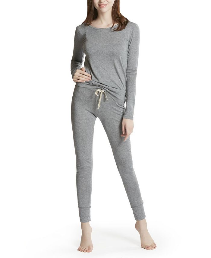 Conjunto de pijama feminino Ink+Ivy com top e legging verde tamanho SP