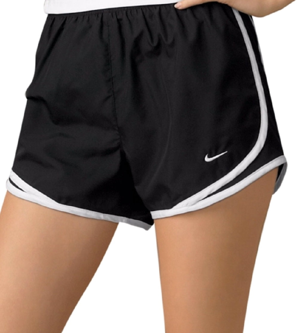 Shorts de corrida Nike Dri Fit Tempo feminino, preto, tamanho médio